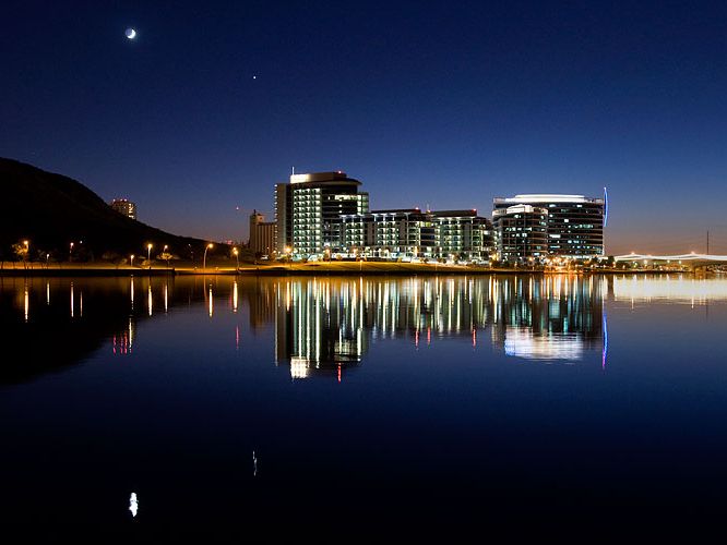 Tempe Town Lake at night
