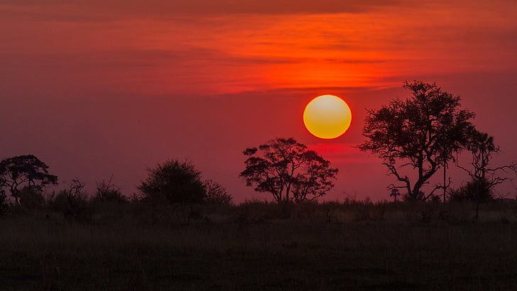 Rondreis Botswana Okavanga Zonsondergang
