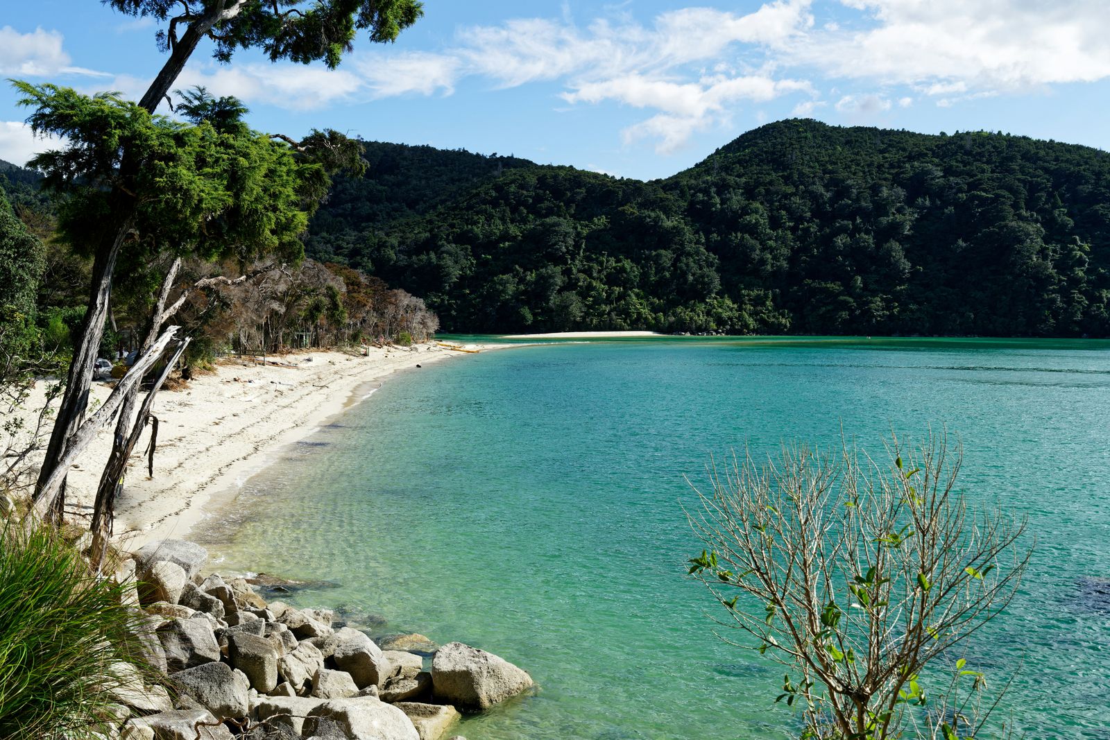 Rondreis Nieuw Zeeland Abel Tasman NP strand baai
