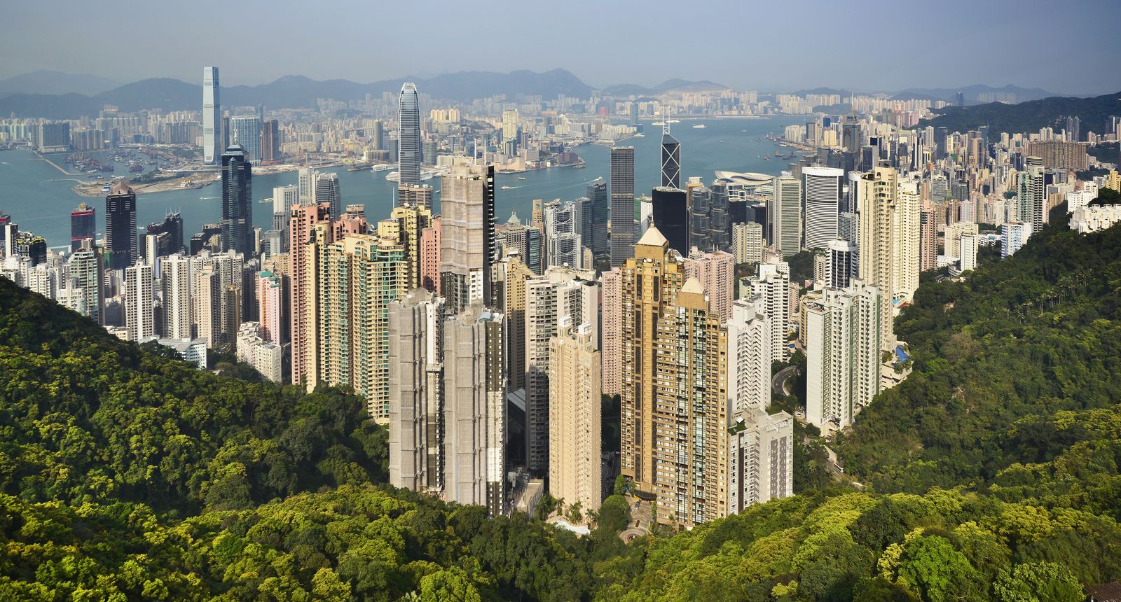 Rondreis Nieuw Zeeland China Hong Kong rivier Victoria Peak