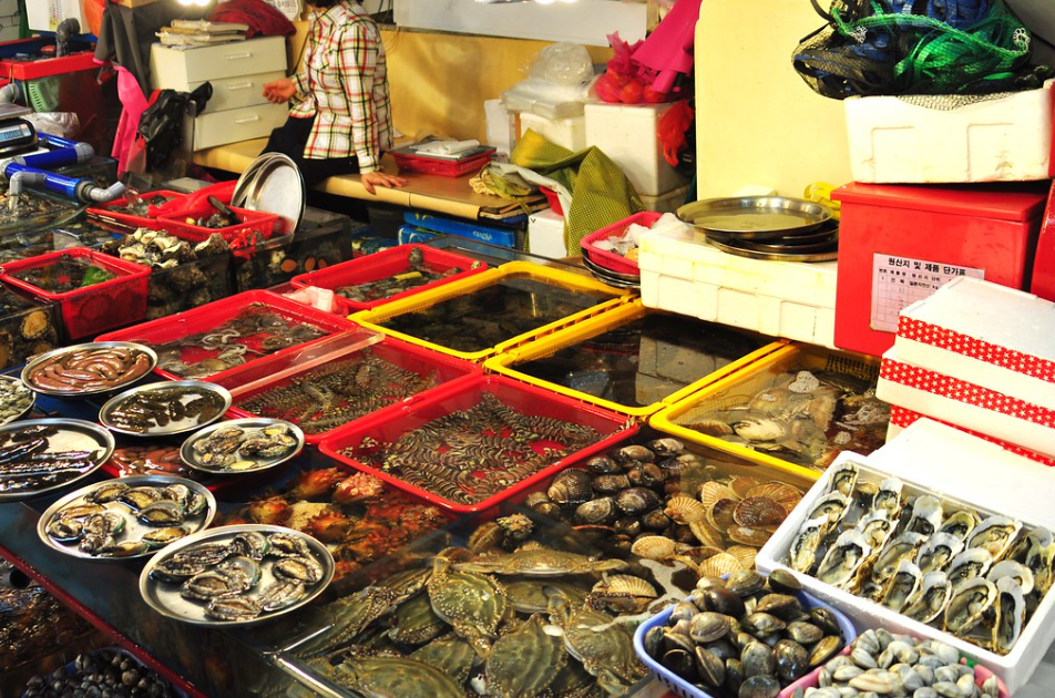 Rondreis Zuid Korea Busan Markt