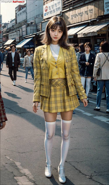 Rondreis Zuid Korea Seoul meisje op straat