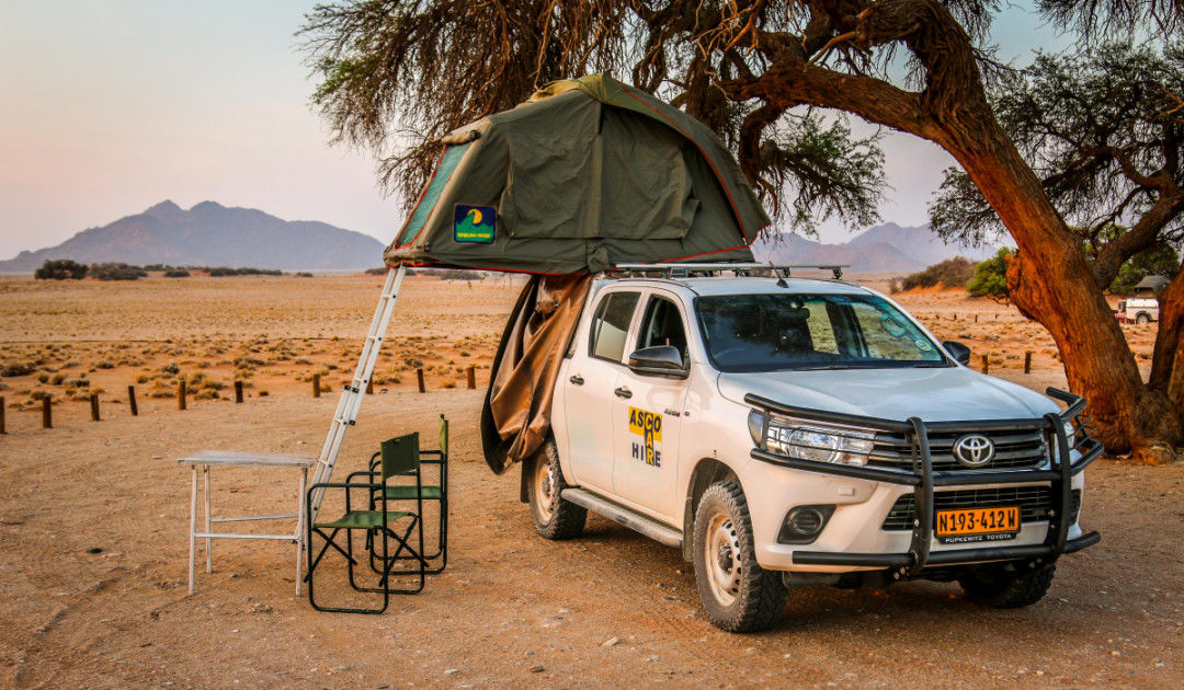 rondreis namibie auto met daktent