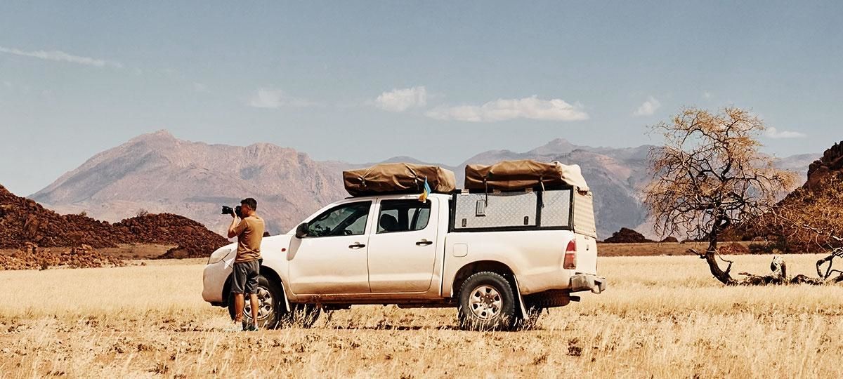 rondreis namibie auto met daktent